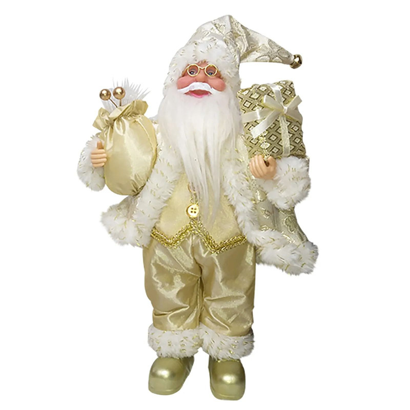 Festive Standing Santa Claus Figurine For Holiday Decor 6