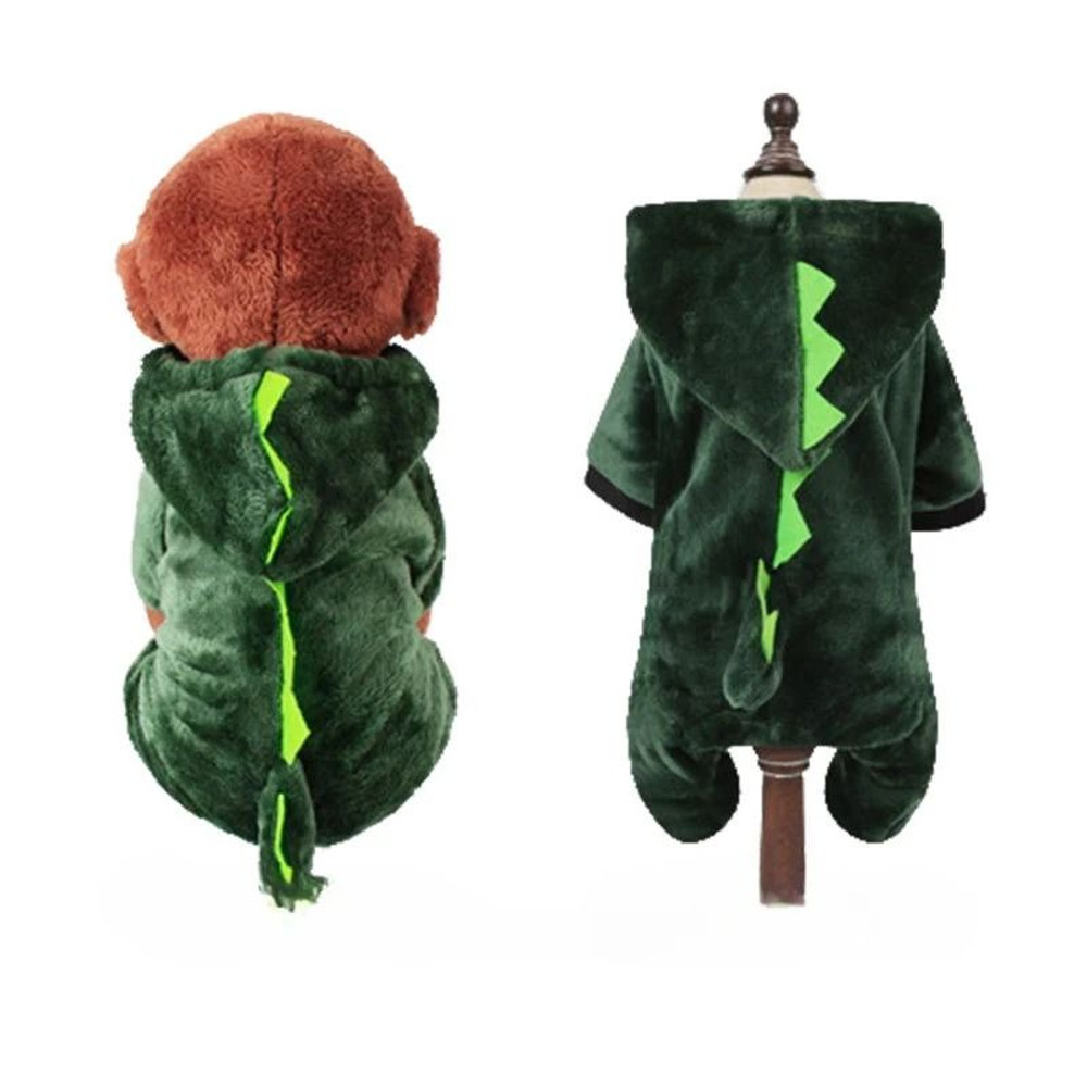 Cozy Coral Velvet Pet Outfit With Dinosaur Or Cow Style For Autumn And Winter Warmth 5