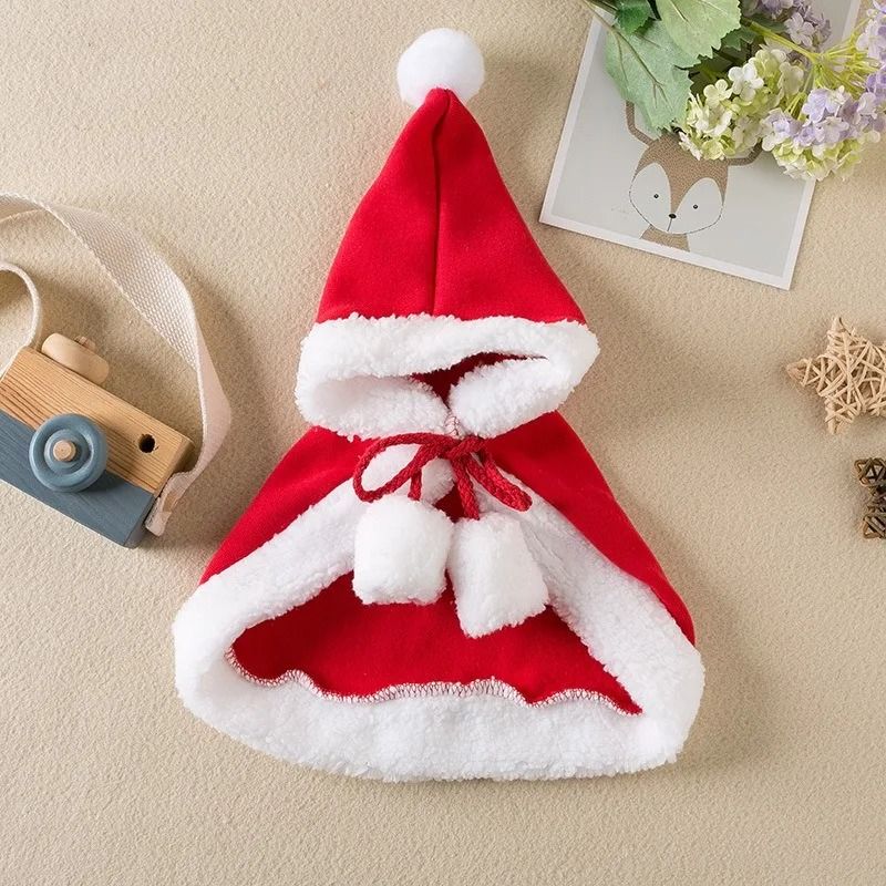 Cozy Christmas Hooded Pet Cloak For Winter Warmth 0