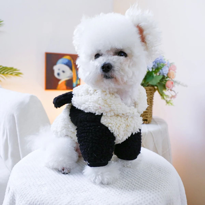Cozy Panda Hood Pet Jacket For Autumn And Winter Warmth 2