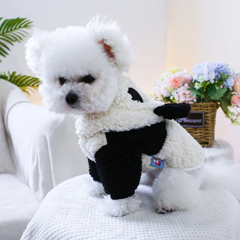 Cozy Panda Hood Pet Jacket For Autumn And Winter Warmth 5