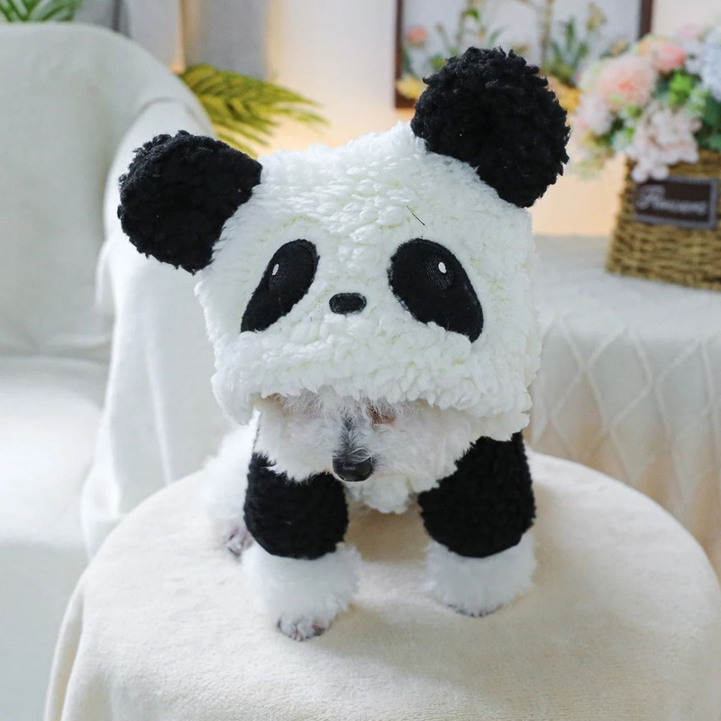 Cozy Panda Hood Pet Jacket For Autumn And Winter Warmth 6
