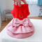 Cozy Red Princess Pet Dress With Traction Buckle For Autumn And Winter 2