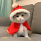 Cozy Santa Cape And Hat Costume For Pets With Warm Scarf 0