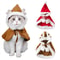 Cozy Santa Cape And Hat Costume For Pets With Warm Scarf 3