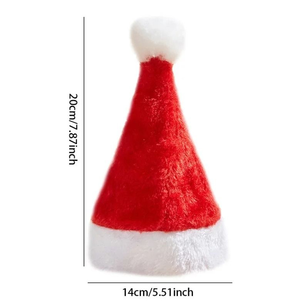 Festive Santa Hat For Pets Plush Red Holiday Cap For Dogs Cats 1