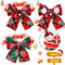 Movable Winter Dog Collars With Elastic Bands And Christmas Bow Ties 2 PCS Set 3