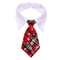 Christmas Plaid Necktie For Pets Warm Adjustable Holiday Outfit 6