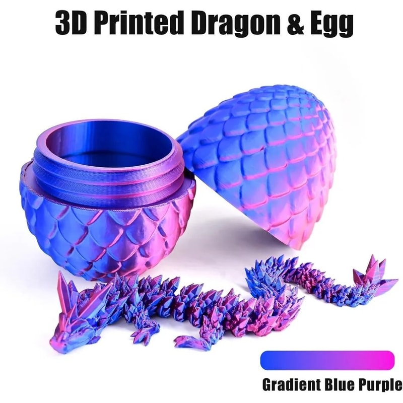 Articulated Dragon Egg Toy With Fully Movable Dragon Model 3