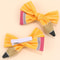 Cute Pencil Bow Hair Clips Set For Girls Back To School Accessories 3
