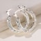 Hollow Out Pattern Hoop Earrings For Women Modern Metal U Shape Circle Style 2
