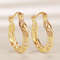 Hollow Out Pattern Hoop Earrings For Women Modern Metal U Shape Circle Style 4