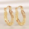 Hollow Out Pattern Hoop Earrings For Women Modern Metal U Shape Circle Style 4