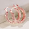 Hollow Out Pattern Hoop Earrings For Women Modern Metal U Shape Circle Style 8