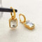 Elegant Square Crystal Stainless Steel Earrings 10