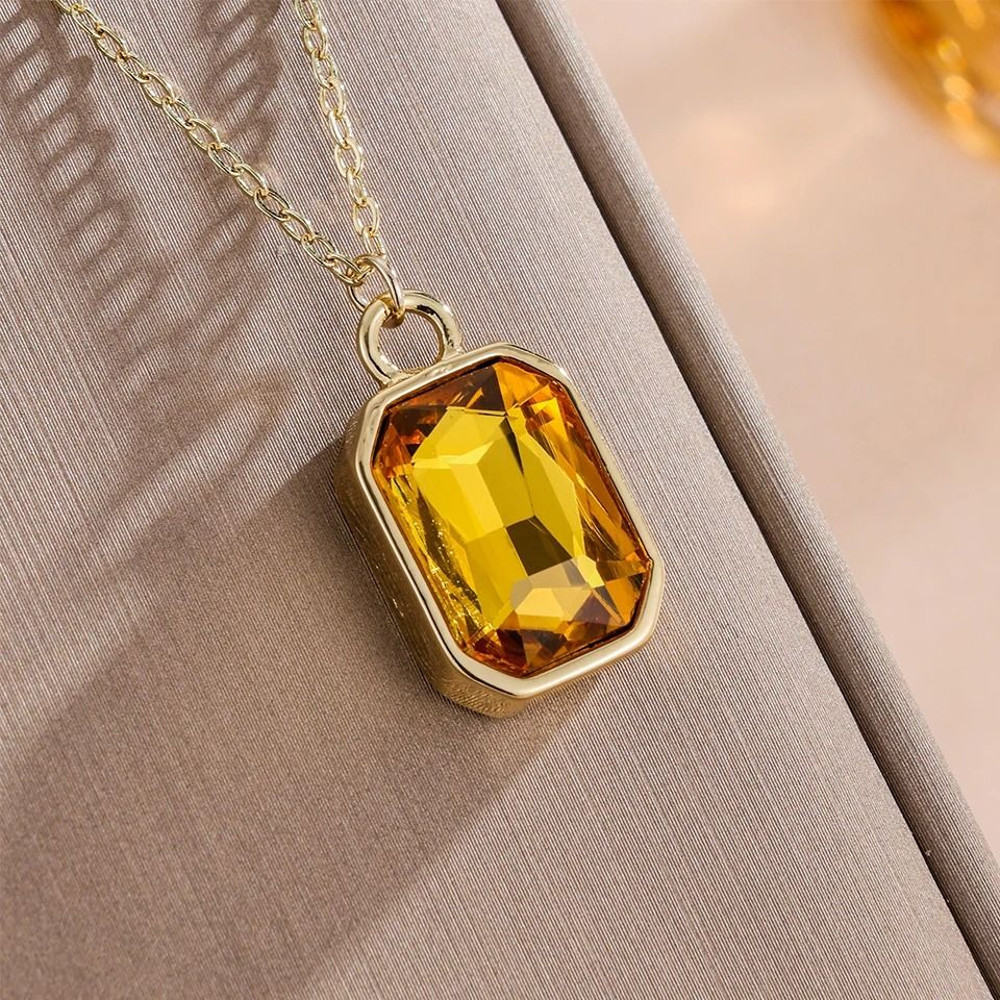 Elegant Square Crystal Stainless Steel Earrings 6