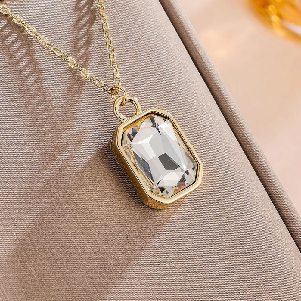 Elegant Square Crystal Stainless Steel Earrings 7