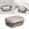Transparent Clamshell Drain Soap Box With Cover 0