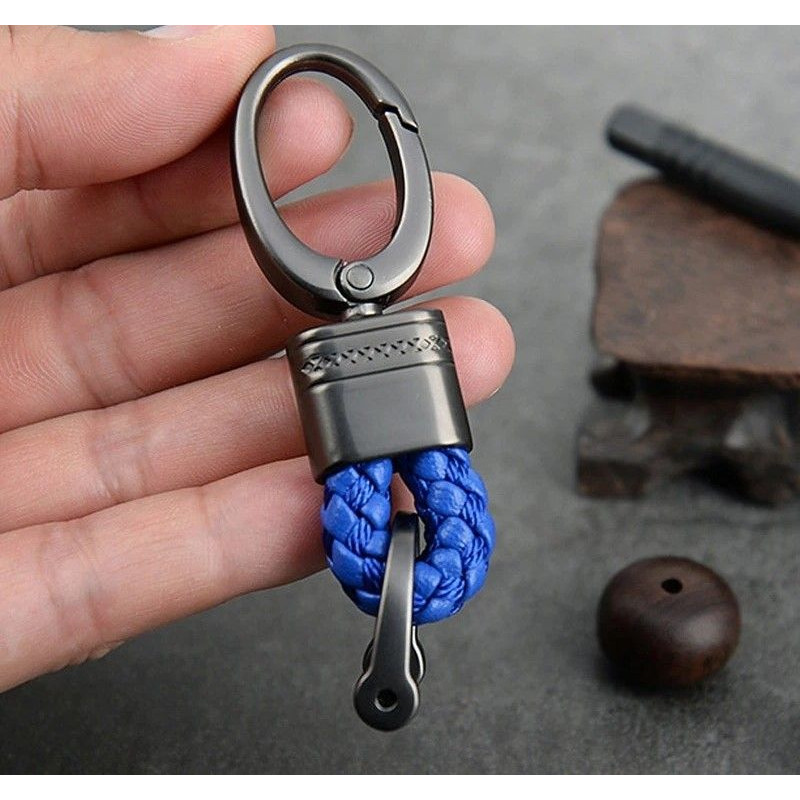 Hand Woven Leather Car Key Ring For Men And Women 12