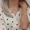 Gold Plated Waterproof Braided Herringbone Chain Necklace And Bracelet Set For Women 2