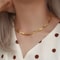 Gold Plated Waterproof Braided Herringbone Chain Necklace And Bracelet Set For Women 3