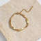 Gold Plated Waterproof Braided Herringbone Chain Necklace And Bracelet Set For Women 6