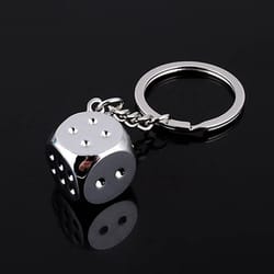 metal dice key chain for personality style and gift giving