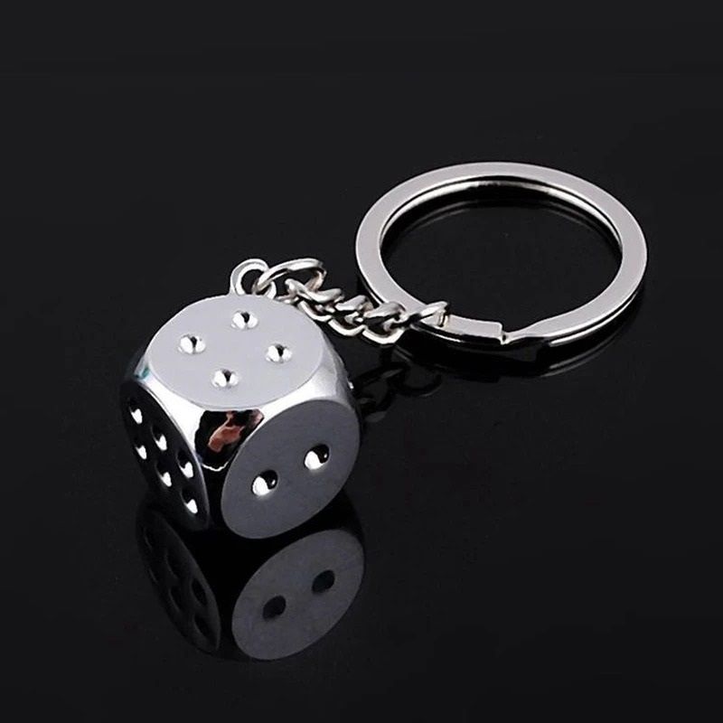 Metal Dice Key Chain For Personality Style And Gift Giving 7