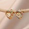 Hollow Zircon Heart Earrings For Women Gift Jewelry 1