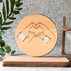 baby birth wristband wooden commemorative display board