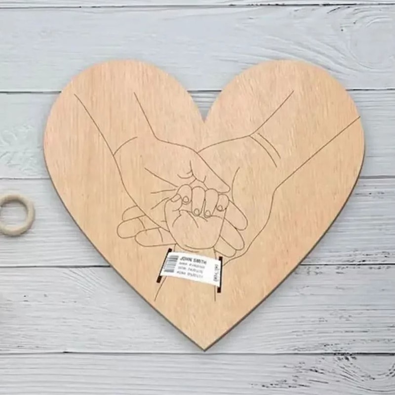 Baby Birth Wristband Wooden Commemorative Display Board 9