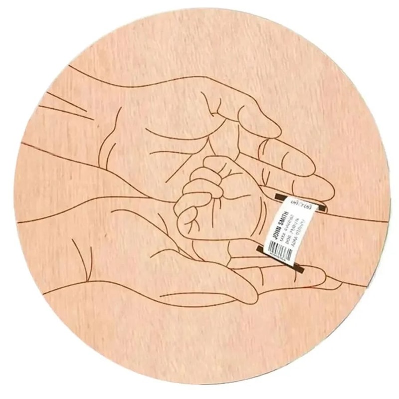 Baby Birth Wristband Wooden Commemorative Display Board 5