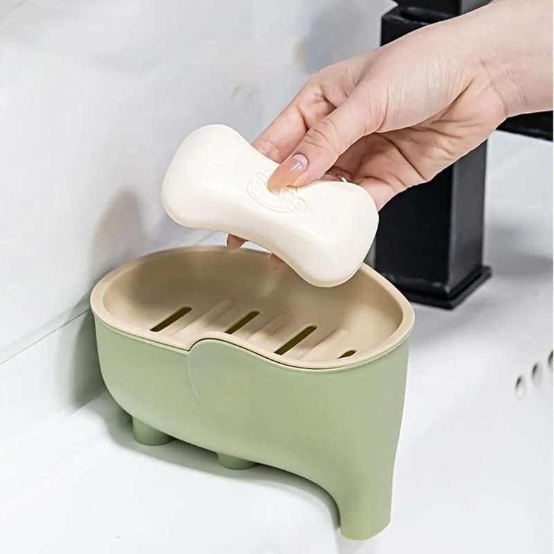 Elephant Shaped Double Layer Soap Box For Bathroom And Sink 1