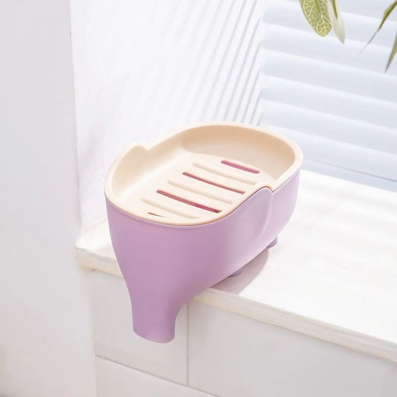 Elephant Shaped Double Layer Soap Box For Bathroom And Sink 8