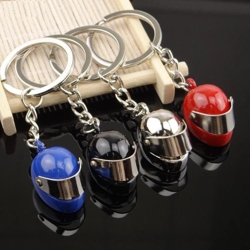 Metal Motorcycle Helmet Key Chain For Car And Bag Accessories 0