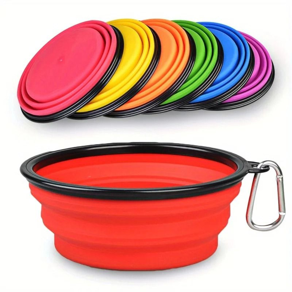 Dog Folding Travel Bowl Portable Silicone Food And Water Bowl For Outdoor Use 5