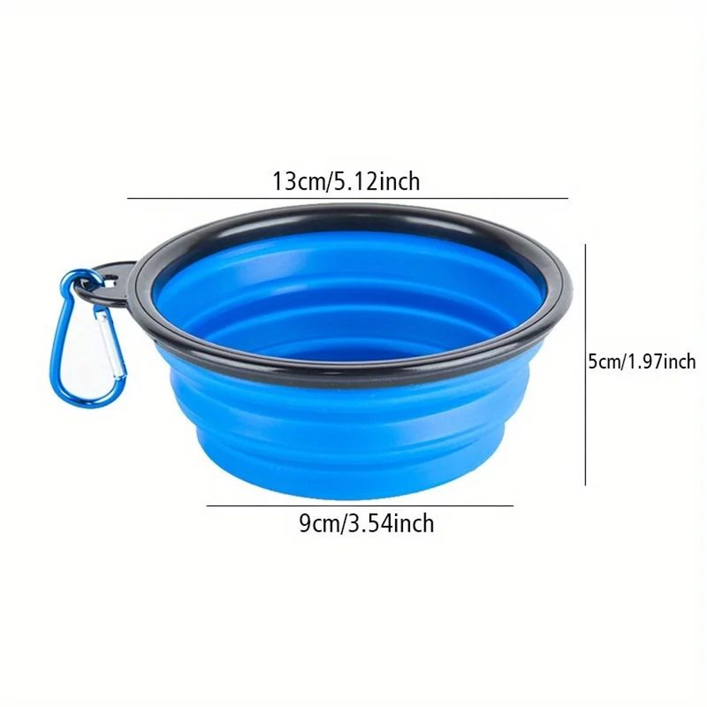 Dog Folding Travel Bowl Portable Silicone Food And Water Bowl For Outdoor Use 6