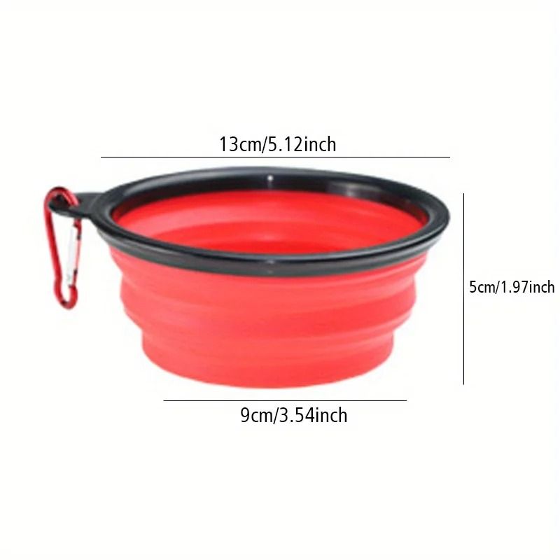 Dog Folding Travel Bowl Portable Silicone Food And Water Bowl For Outdoor Use 7