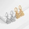 Zircon Teddy Bear Drop Hoop Earrings For Women And Girls 2