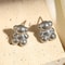 Zircon Teddy Bear Drop Hoop Earrings For Women And Girls 3