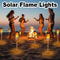 Solar Flickering Flame Torch Light For Backyard Bamboo Garden Decor 0
