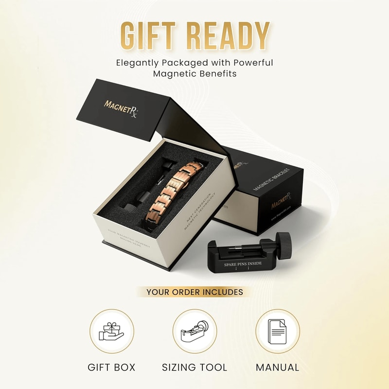 Pure Copper Magnetic Bracelet For Men With Adjustable Sizing Tool 3