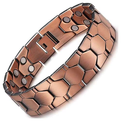 Pure Copper Magnetic Bracelet for Men with Adjustable Sizing Tool