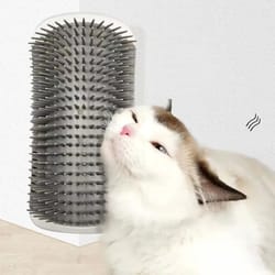 pet corner brush cat self grooming wall mount
