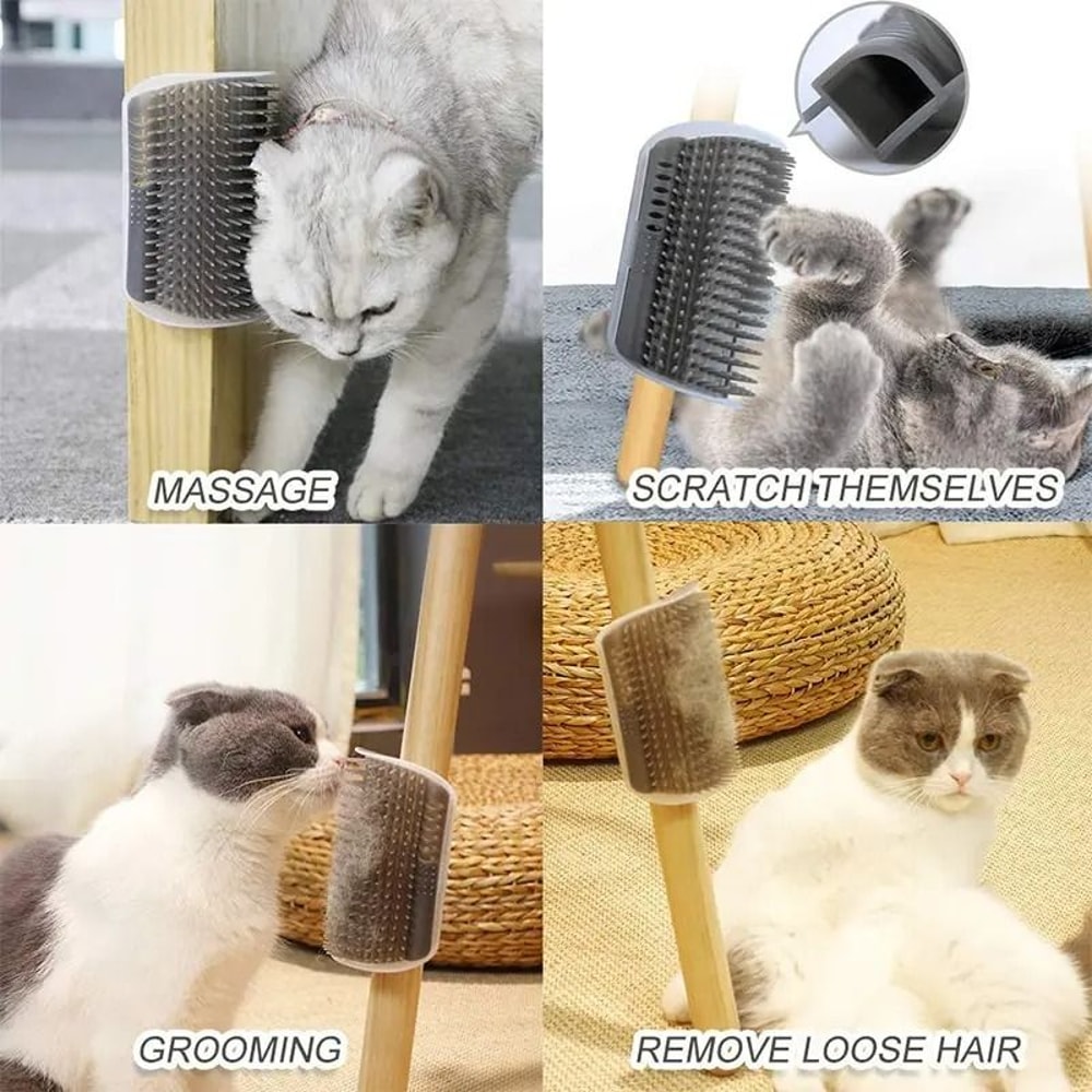 Pet Corner Brush Cat Self Grooming Wall Mount 1