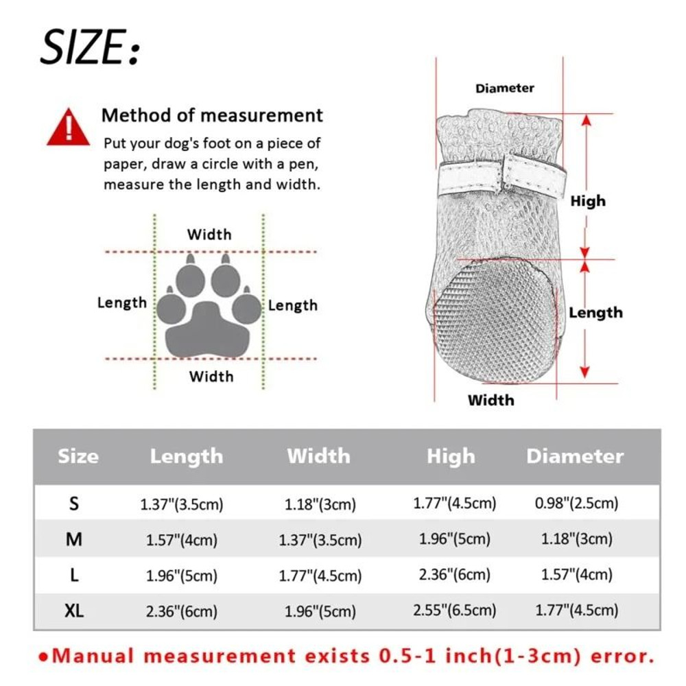 Pet Dog Waterproof Boots With Soft Outdoor Bottom 3