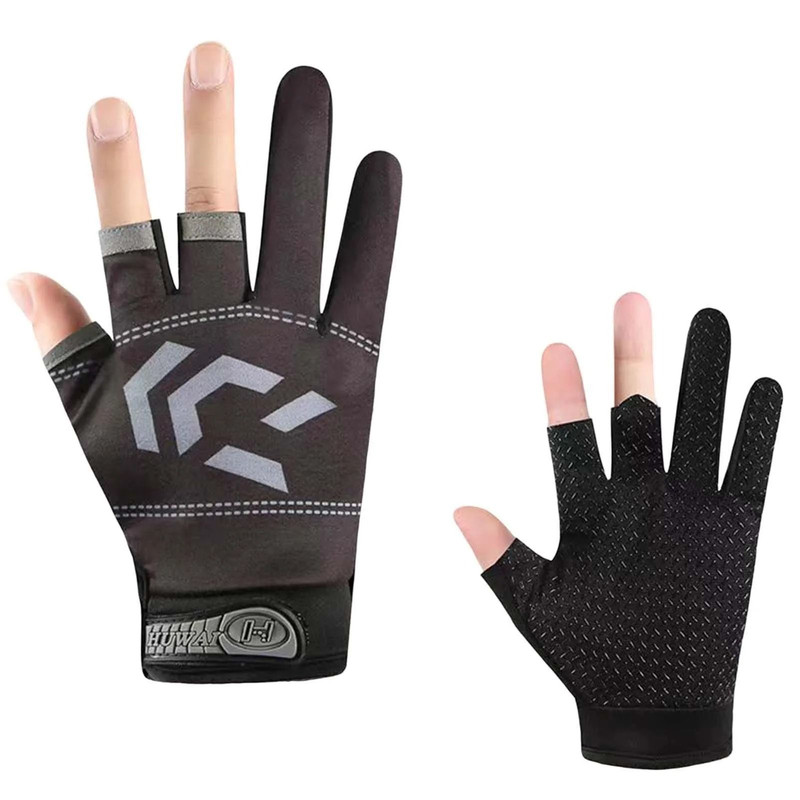 Three Finger Cut Fishing Gloves For Sun Protection And Grip 7