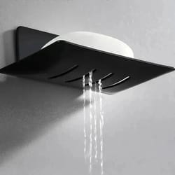 black carbon steel wall mounted soap holder
