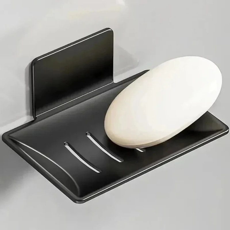 Black Carbon Steel Wall Mounted Soap Holder 1