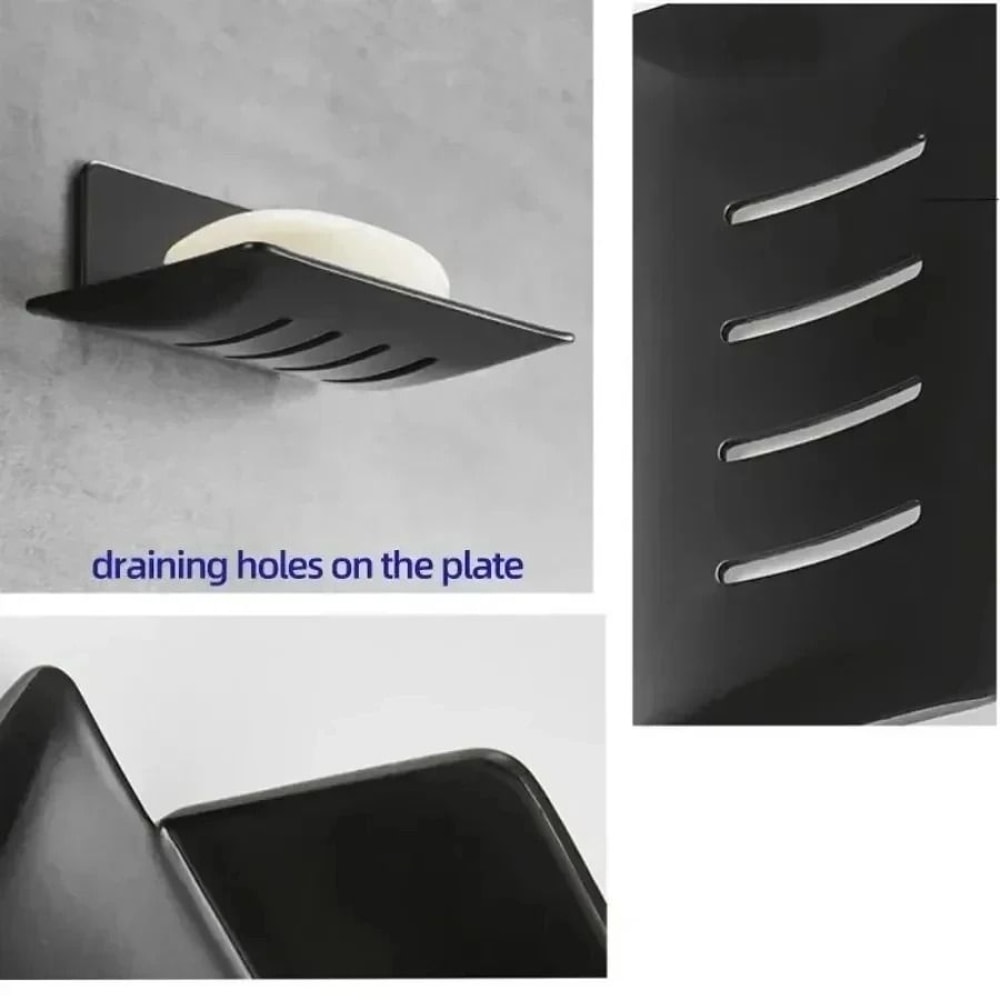 Black Carbon Steel Wall Mounted Soap Holder 2